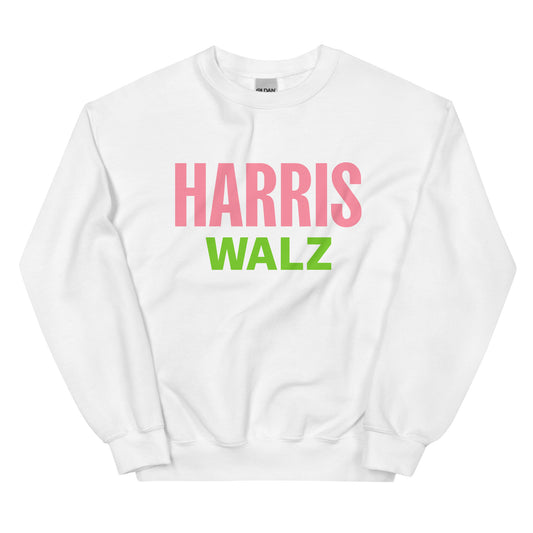 HARRIS WALZ pink and green Unisex Sweatshirt